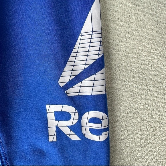 WOMEN'S REEBOK SPEEDWICK COMPRESSION LEGGINGS | BLUE WITH VECTOR DESIGNS |  US S - Picture 5 of 9